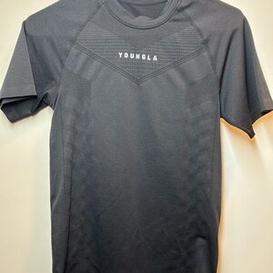 YoungLA Men's Black Super Villain Compression Performance Shirt for sale